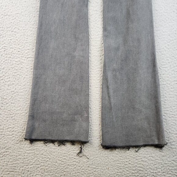 Hidden Ribcage Flare Jeans Women's Size 25 Distressed Cotton Blend Raw Hem - Picture 12 of 14